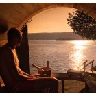 Panorámás Hordó Szauna