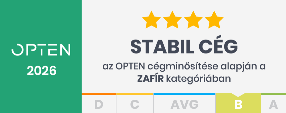 OPTEN Stabil cég 2026 – Express Mobilház Építő Kft., Zafír kategória