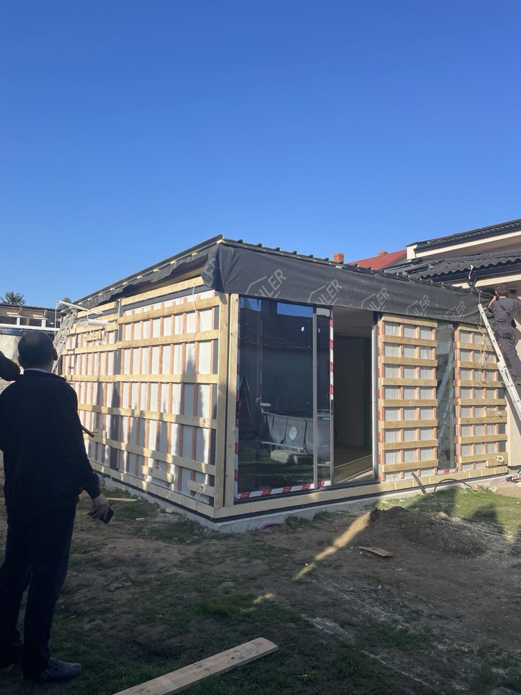 A tető a helyszínen épült — Celldömölk, 36 m² szaunaház