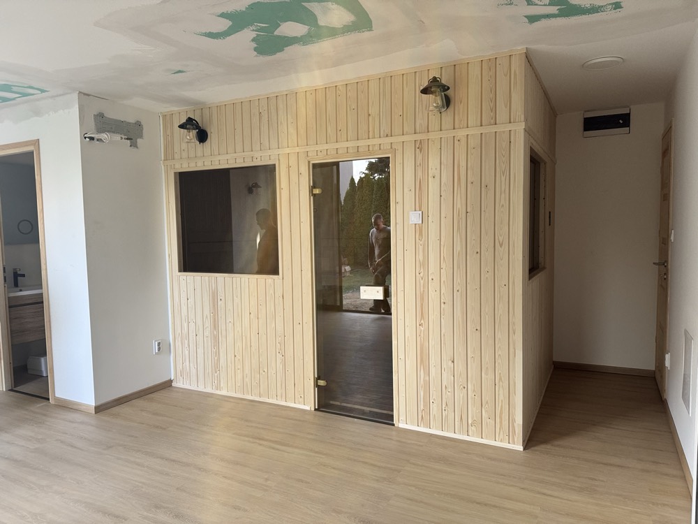 Fürdőszoba és épített szauna — Celldömölk, 36 m² szaunaház